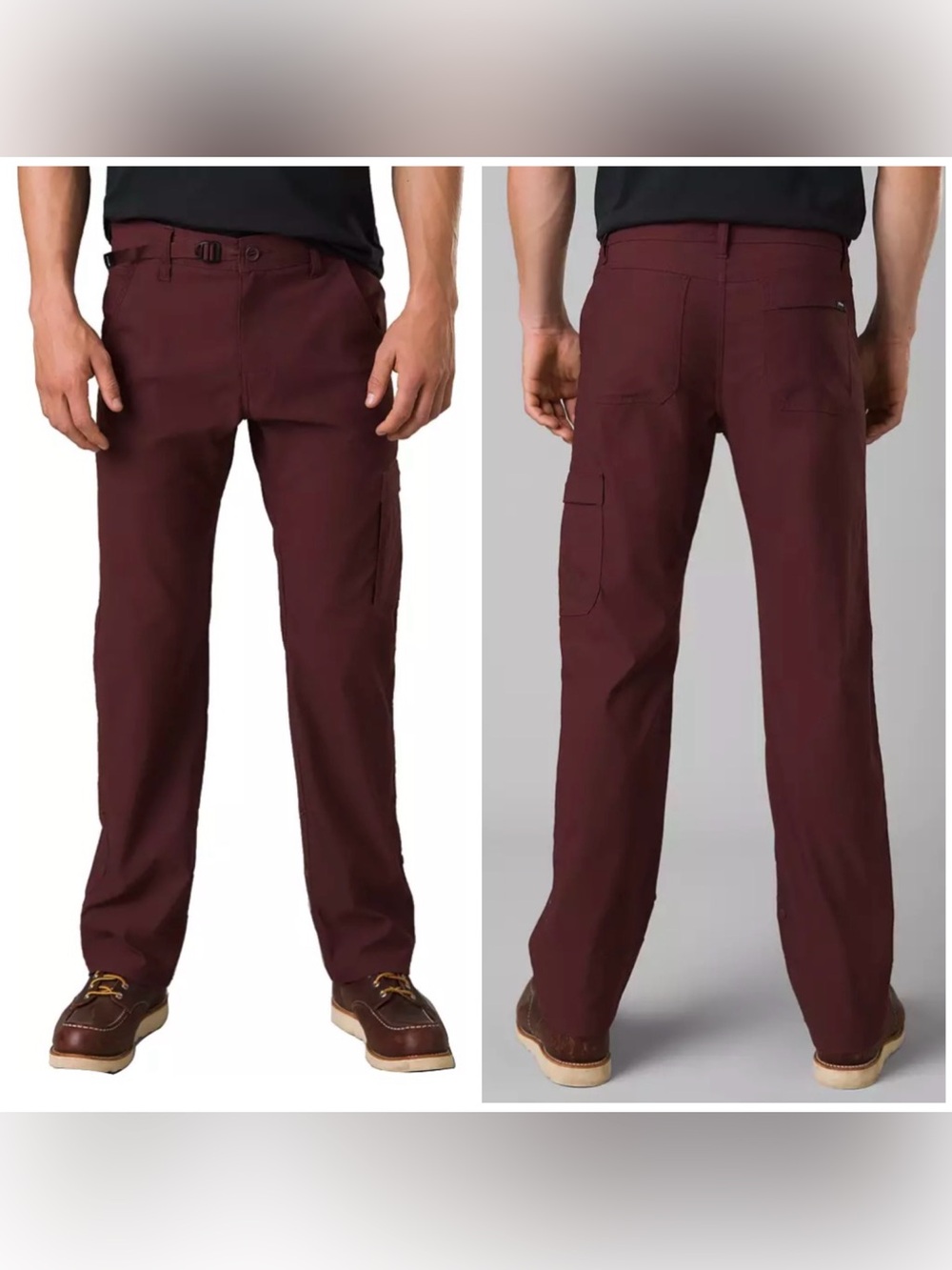 Men’s PrAna Zion II Cargo Pants Cacoa Red Brown Size 34x30